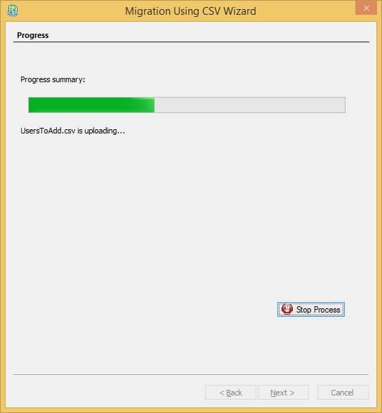 migration process begins